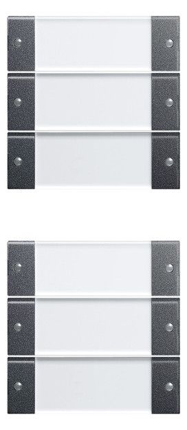 GIRA 213628 Wippenset 6fach (3+3) BSF System 55 Klar/Anthrazit