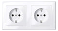 Mert MEG 2328-1425 SCHUKO-Doppel- Steckdose BRS StK aktivweiß gl.M-SMART