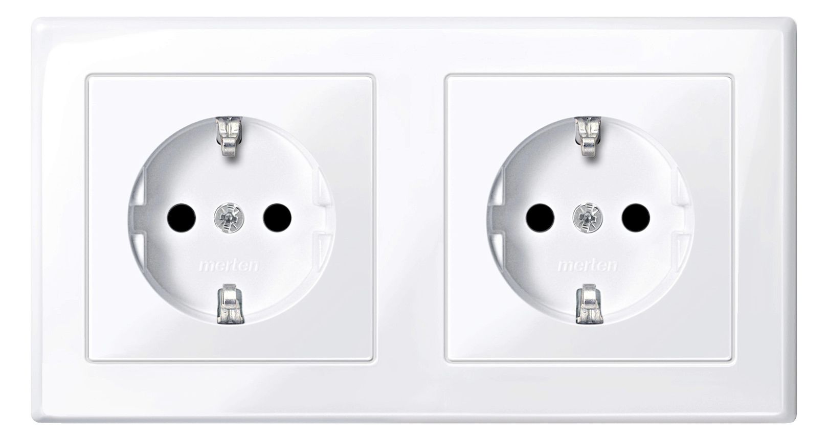 Mert MEG 2328-1425 SCHUKO-Doppel- Steckdose BRS StK aktivweiß gl.M-SMART