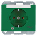 Berker 41107113 Steckdose SCHUKO+LED Kontroll B-feld+erh.BS K.1 grün glänz.