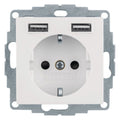 Berker 48036089 Steckdose SCHUKO/USB Q.x polarw.samt