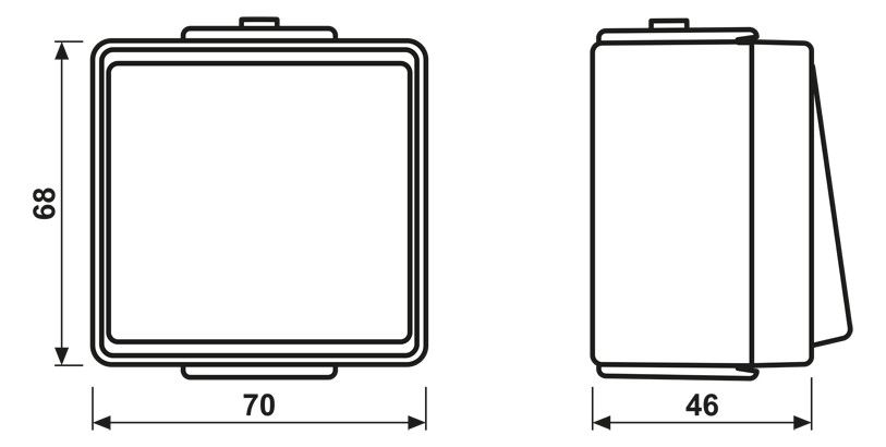 Jung 602W AP/WG Wippschalter Aus 2polig Wippe m.Kennz. 0 I 10AX 250VAC WG600