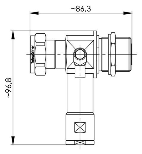 TEGA 100024583 7-16 Überspannungs- ableiter (f-m) Einbau 380-512MHz 50Ohm