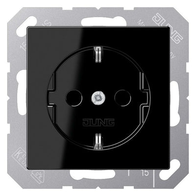 Jung A1520BFSW SCHUKO Steckdose bruchsicher Serie A schwarz