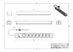 Bachmann 333.604 19" 1HE PVC 7xSchuko 1xÜSS Strom 2m Schuko