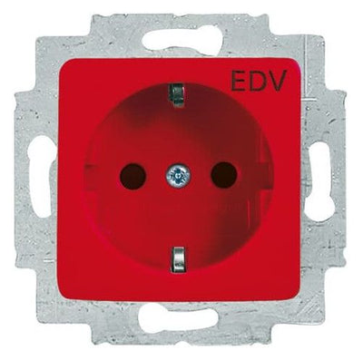 BJ 20 EUCQ/DV-217-101 SCHUKO Steckdosen-Einsatz rt RAL3020 SI/Reflex