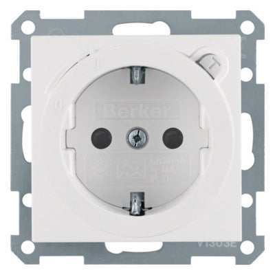 Berker 47081909 Steckdose SCHUKO+Fi u.erh.BS S.1/B.3/B.7 polarweiß matt