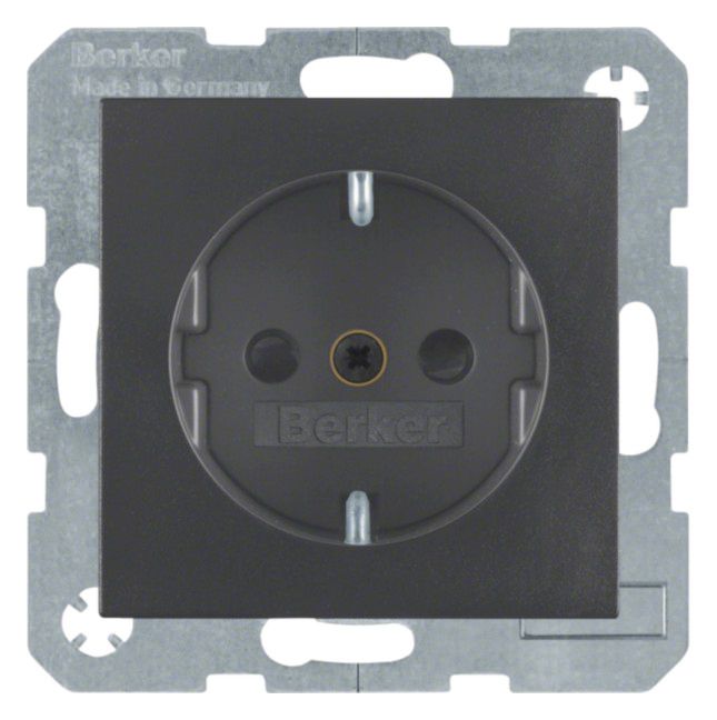 Berker 41231606 Steckdose SCHUKO m.erh.BS B.3/B.7 anthrazit matt
