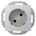 Jung A520-45KIAL SCHUKO Steckdose 45° erh.Berührungsschutz Serie A aluminium