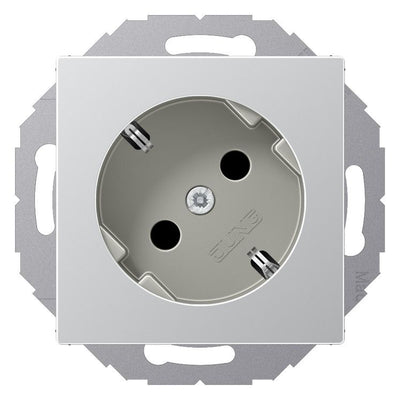 Jung A520-45KIAL SCHUKO Steckdose 45° erh.Berührungsschutz Serie A aluminium