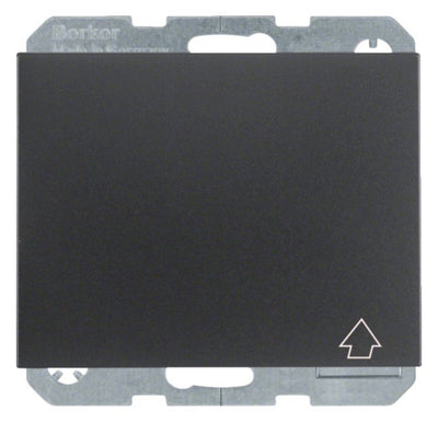 Berker 47517106 Steckdose SCHUKO+Klappd. u.erh.BS K.1 anthrazit matt