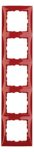 Berker 10158962 Rahmen 5fach S.1 rot glänzend
