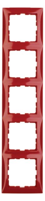 Berker 10158962 Rahmen 5fach S.1 rot glänzend
