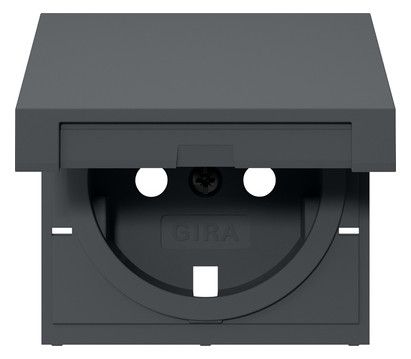 GIRA 492228 Abdeckung SCHUKO-Steckdose Klappdeckel System 55 Anthrazit