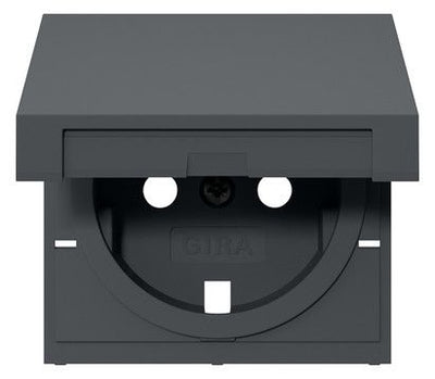 GIRA 492228 Abdeckung SCHUKO-Steckdose Klappdeckel System 55 Anthrazit