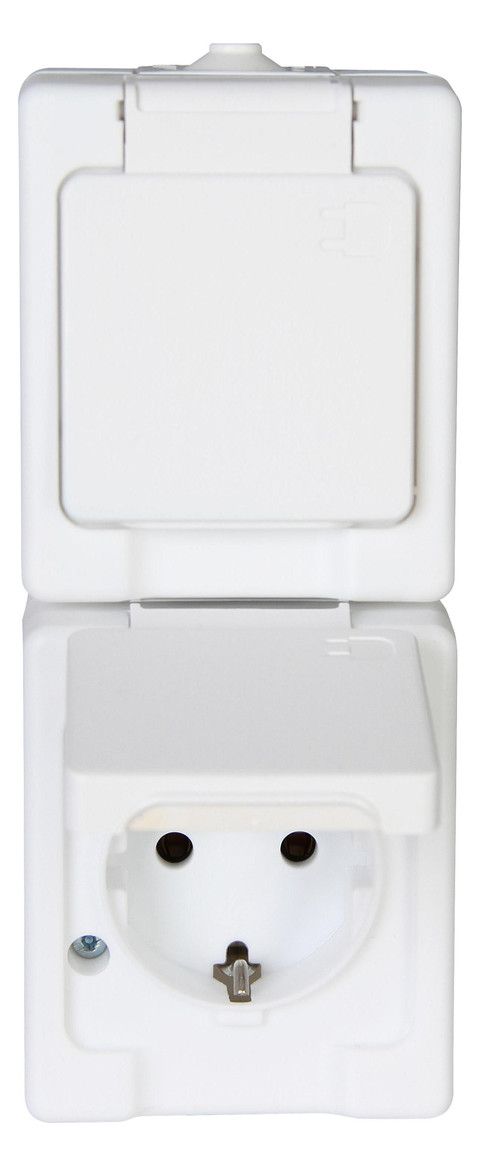 Kopp 130302005 STANDARD Schuko Steckdose m.Klappd.2f senkrecht arktisweiß