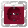 GIRA 4462108 SCHUKO-Steckdose BSF+ Shutter System 55 Rot glänzend