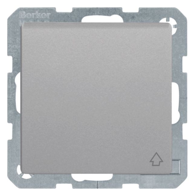 Berker 47516074 Steckdose SCHUKO+Klappd. u.erh.BS Q.1/Q.3 alu samt lackiert