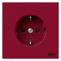 GIRA 4453708 SCHUKO-Steckdose SH WSV Flächenschalter Rot
