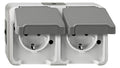 Mert MEG 2321-8029 SCHUKO-Doppel-Steck- Dose lgr waag. AQUASTAR