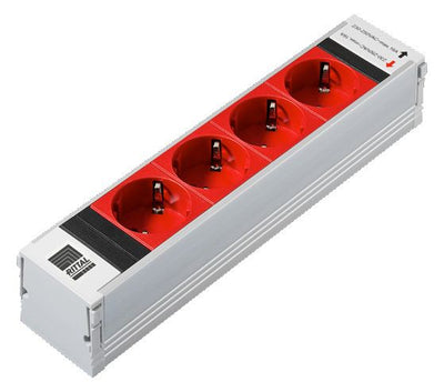 Rittal DK 7856240 PSM 4fach Schuko Einsteckmodul rot o.Sicherung n.schaltb.