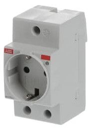 ABB M1175-L SCHUKO-Steckdose M1175-L lichtgrau, RAL 1173 m.Kontrollleuchte