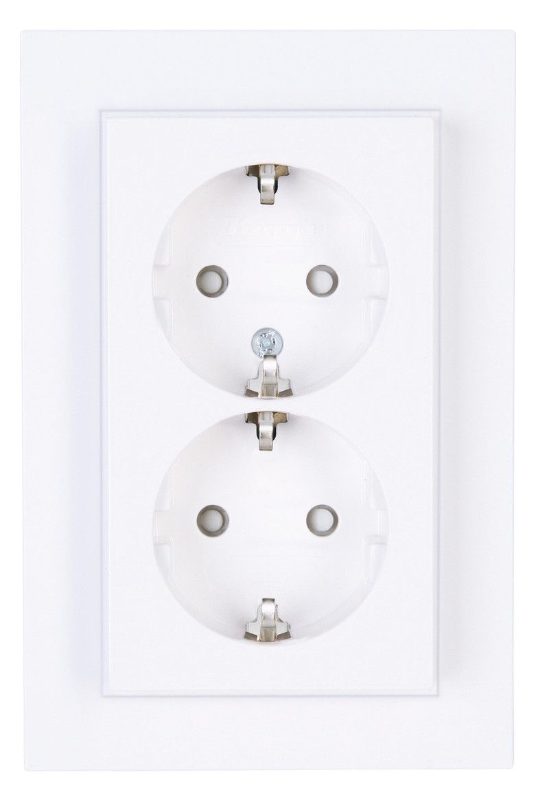 Kopp 940213001 HK07 Schuko Steckdose 2f erh.Ber.schutz arktisweiß