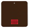 Berker 155801 Wippe m.Linse rot+ Aufdruck 0 wg Up IP44 braun glänzend