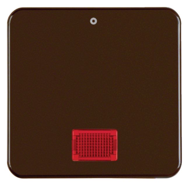 Berker 155801 Wippe m.Linse rot+ Aufdruck 0 wg Up IP44 braun glänzend