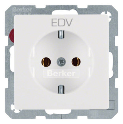 Berker 47436009 Steckdose SCHUKO m.Aufdruck Q.1/Q.3 polarweiß samt
