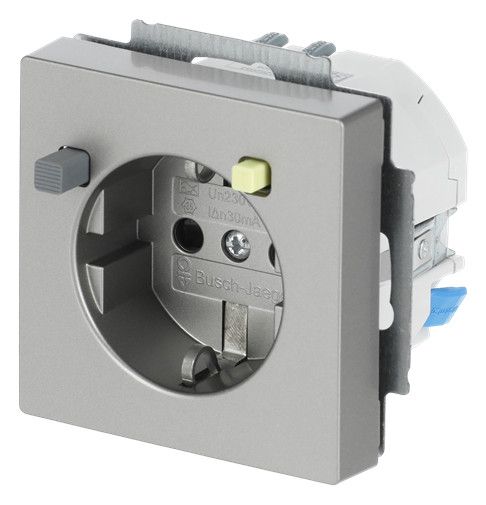 BJ 3120 EUCB-866 FI-SCHUKOMAT SCHUKO Steckdosen-Einsatz edelstahl pur