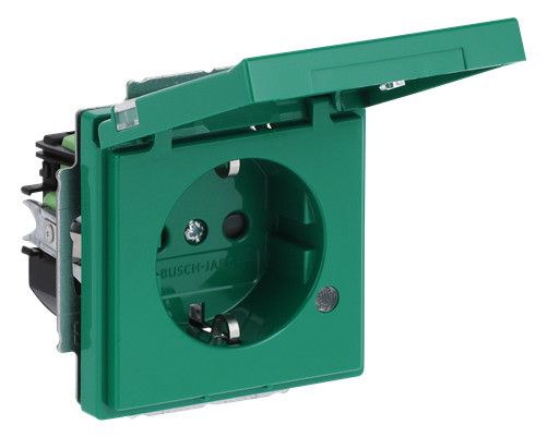 BJ 20 EUKNBL-13-82 SCHUKO Steckdosen-Einsatz gn RAL6032 future