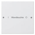 GIRA 220127 Wippenset 1fach beschreibbar System 55 Reinweiß seidenmatt (lackiert)