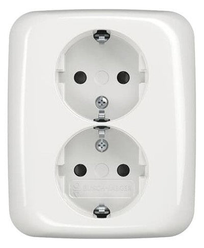 BJ 202 EUJB-214 SCHUKO® Doppelsteckdose volle Abdeckung EBS