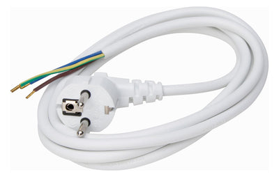 Kopp 140102099 Schuko Zultg abgewinkelter Schuko Stecker 2m weiß