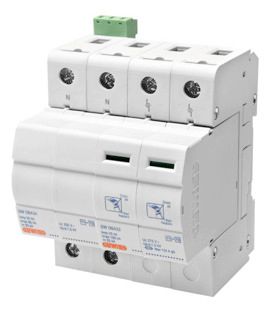 GEWISS GWD6404 Überspannungsableiter Typ 1+2 230V 25kA 1P+N 4TE m.Modul+Kont.