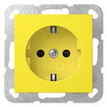 GIRA 4453106 SCHUKO-Steckdose Shutter+ Abdeckung Sonderstrom System 55 Gelb gl.