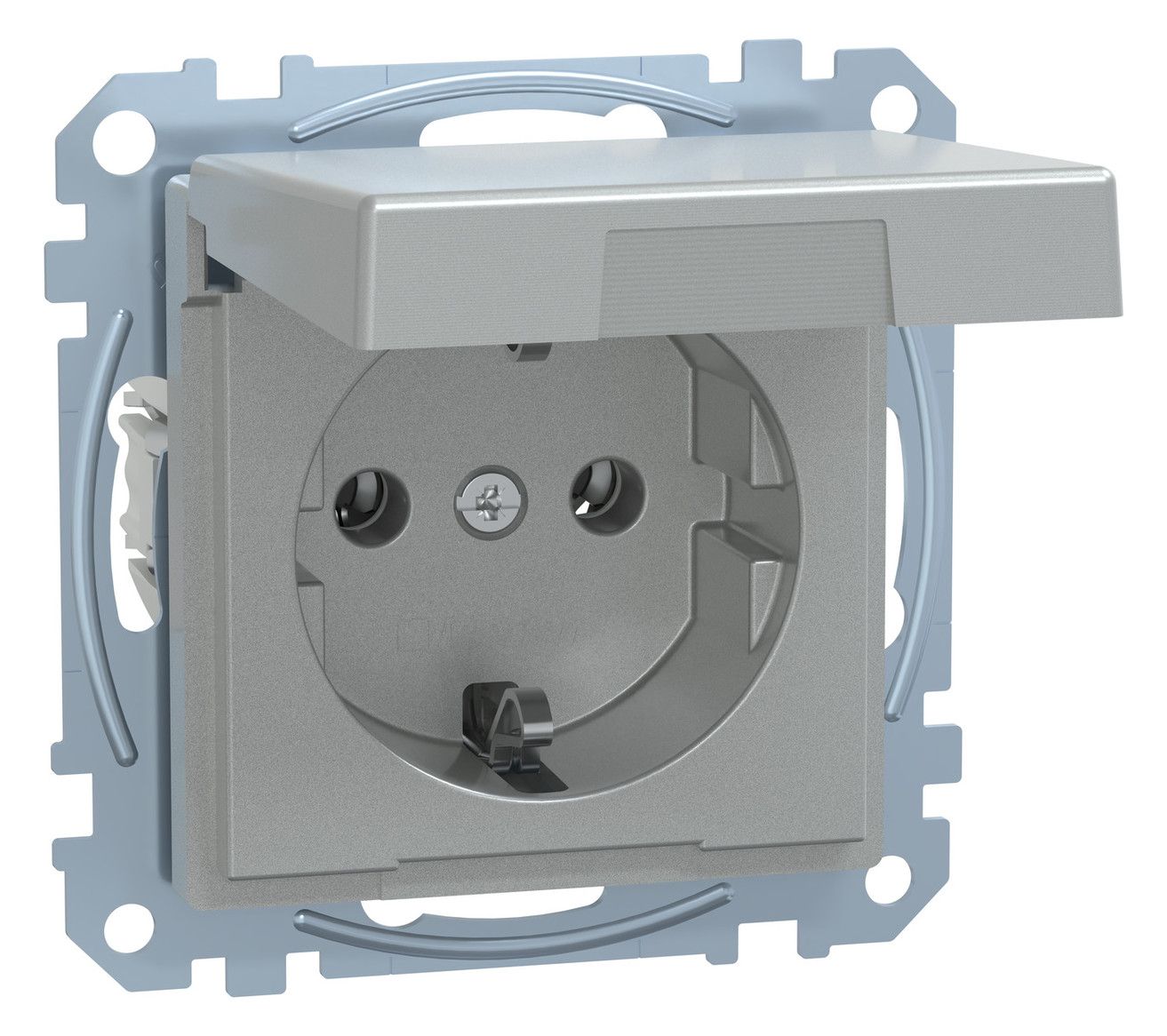 Mert MEG 2310-0460 SCHUKO-Steckdose BRS m.Klappdeckel StK aluminium System M