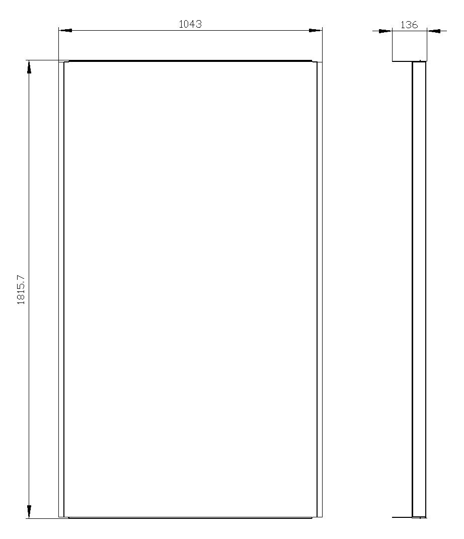 Siemens 8GK9913-0KK40 Blendrahmen f.vertieften Holmeinbau H1800 B1000mm