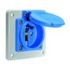 Bals 71121 Schuko-Anbausteckdose QC 16A 3p IP54 blau belg./franz.