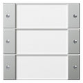 GIRA 2133600 Wippenset 3fach BSF System 55 Klar/Edelstahl