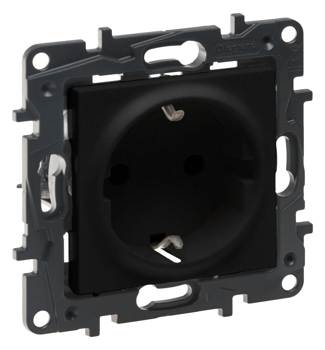 Legrand 864562 Schuko Steckdose (SL) Berührungsschutz Niloe Step schwarz
