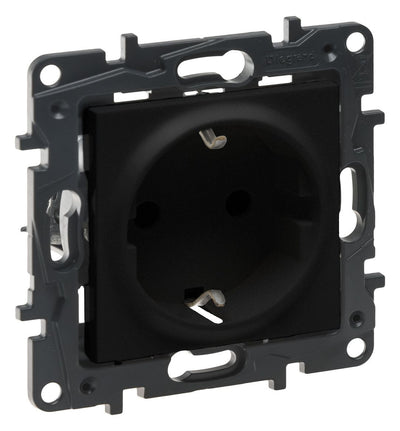Legrand 864562 Schuko Steckdose (SL) Berührungsschutz Niloe Step schwarz
