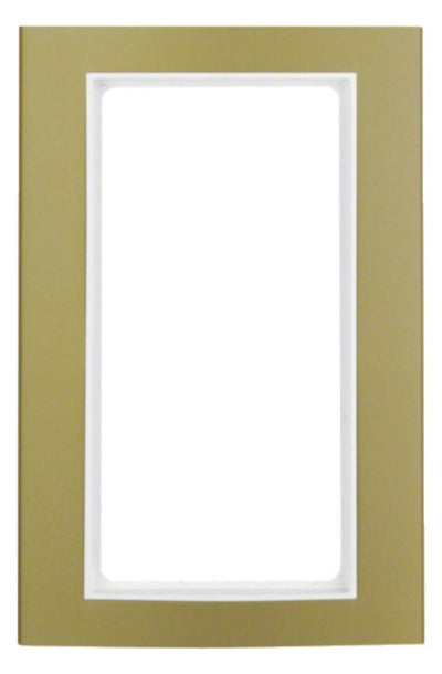 Berker 13093046 Rahmen m.großem Ausschnitt B.3 Alu gold/polarweiß