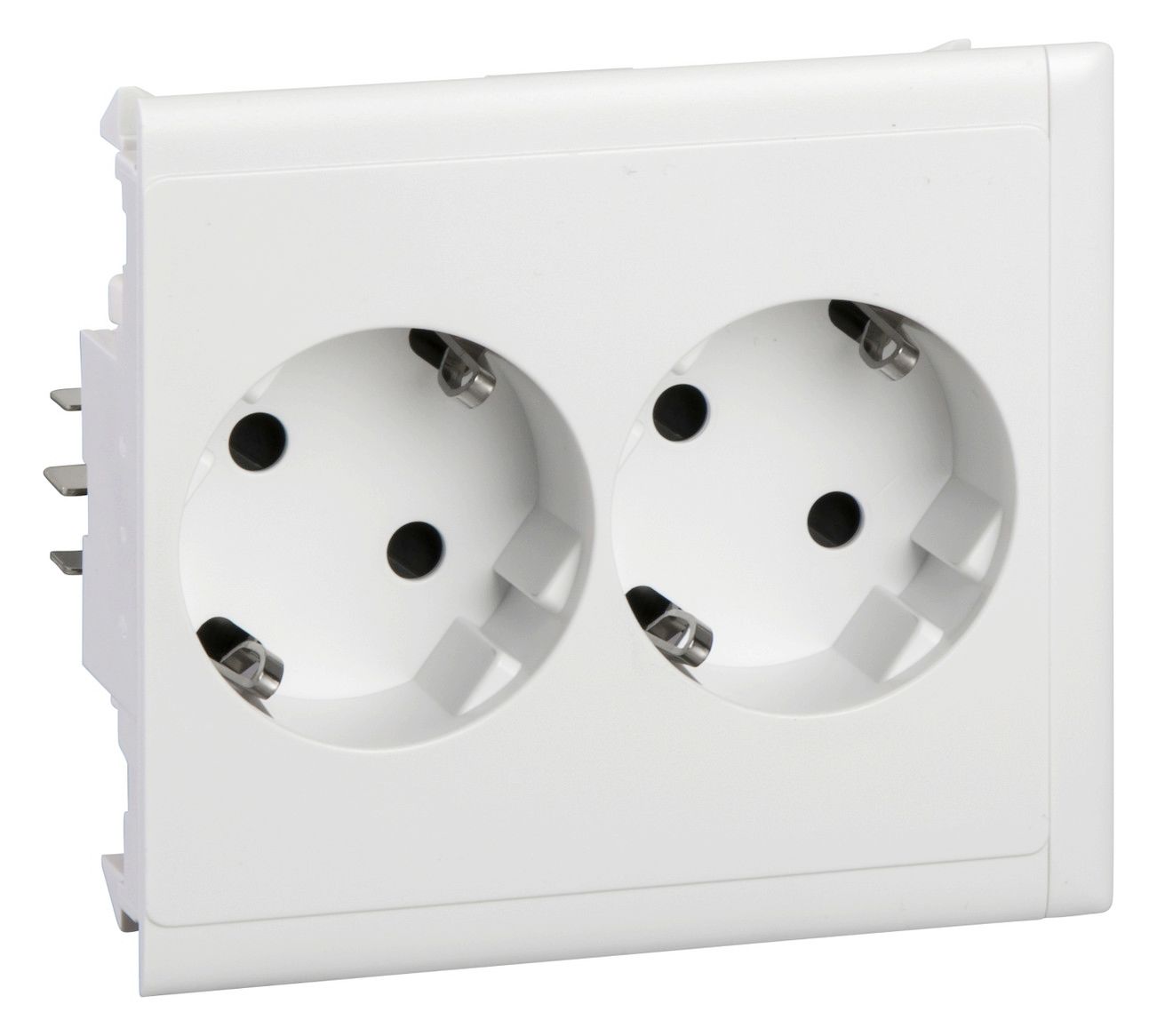 Schneider 5940010 Schukosteckdose CYB-PS 37grad Slave 2fach 16A/250V anreihbar