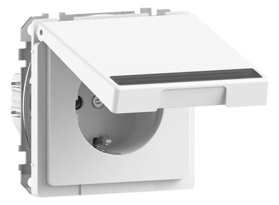 Mert MEG 2312-6035 SCHUKO-Steckdose m.Klappd.u.Schriftf.BRS StK Lotosweiß