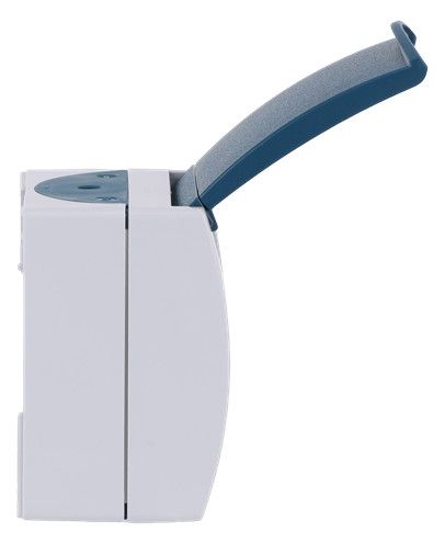BJ 20EW-53 Steckdose m.Klappdeckel ocean IP44 grau/blaugrün