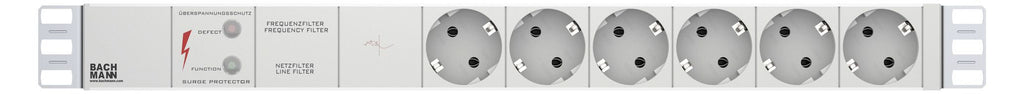 Bachmann 333.402 19" 1HE 6xSchuko 1xGVS Strom 2m Schuko