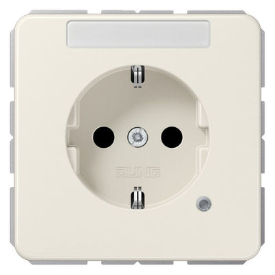 Jung CD1520BFNAKO SCHUKO-Steckdose m.Schriftfeld u.Funktionsanzeige weiß