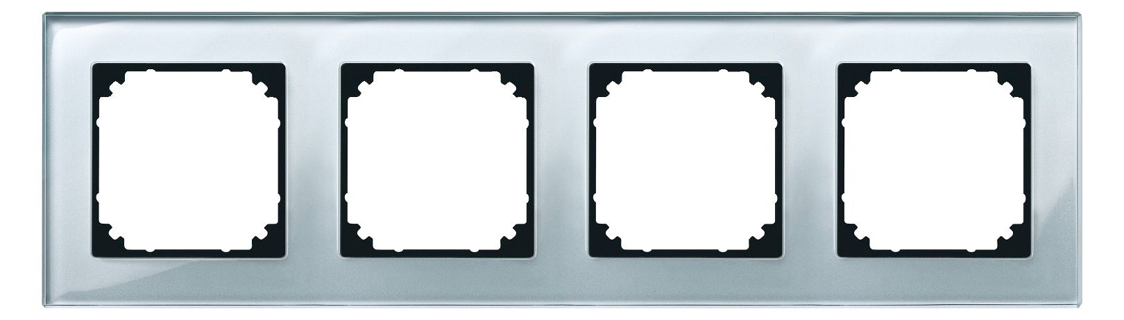 Mert 489460 M-PLAN-Echtglasrahmen 4f Diamantsilber